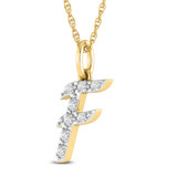Photo of Aabha "F" 1/10 Carat T.W. Lab Grown Diamond Pendant 10K Yellow Gold [CP1736Y]