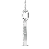 Photo of Aabha "K" 1/8 Carat T.W. Lab Grown Diamond Pendant 10K White Gold [CP1741W]