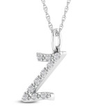 Photo of Aabha "Z" 1/8 CT. T.W. Lab Grown Diamond Pendant 14K White Gold [CP1756W]