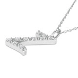 Photo of Aabha "Z" 1/8 CT. T.W. Lab Grown Diamond Pendant 14K White Gold [CP1756W]