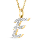 Photo of Aabha "E" 1/10 CT. T.W. Lab Grown Diamond Pendant 10K Yellow Gold [CP1735Y]