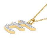 Photo of Aabha "E" 1/10 CT. T.W. Lab Grown Diamond Pendant 10K Yellow Gold [CP1735Y]