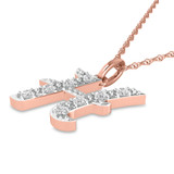 Photo of Aabha "H" 1/10 CT. T.W. Lab Grown Diamond Pendant 10K Rose Gold [CP1738R]
