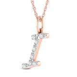 Photo of Aabha "I" 1/10 Carat T.W. Lab Grown Diamond Pendant 14K Rose Gold [CP1739R]