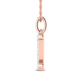 Photo of Aabha "I" 1/10 Carat T.W. Lab Grown Diamond Pendant 14K Rose Gold [CP1739R]