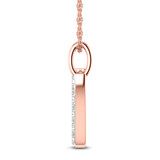 Photo of Aabha "W" 1/8 CT. T.W. Lab Grown Diamond Pendant 14K Rose Gold [CP1753R]