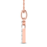 Photo of Aabha "O" 1/8 CT. T.W. Lab Grown Diamond Pendant 10K Rose Gold [CP1745R]