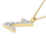 Photo of Aabha "Z" 1/8 Carat T.W. Lab Grown Diamond Pendant 10K Yellow Gold [CP1756Y]