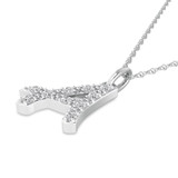 Photo of Aabha "A" 1/8 Carat T.W. Lab Grown Diamond Pendant 14K White Gold [CP1731W]