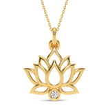 Photo of Padma 1/25 CT. T.W. Lab Grown Diamond Pendant 10K Yellow Gold [CP2054Y]