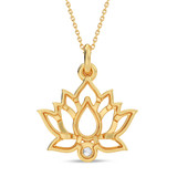 Photo of Padma 1/25 CT. T.W. Lab Grown Diamond Pendant 10K Yellow Gold [CP2054Y]