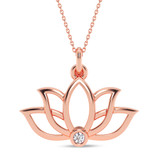 Photo of Kamal 1/25 CT. T.W. Lab Grown Diamond Pendant 14K Rose Gold [CP2057R]