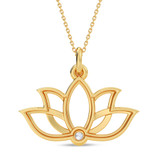 Photo of Kamal 1/25 CT. T.W. Lab Grown Diamond Pendant 10K Yellow Gold [CP2057Y]