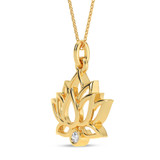 Photo of Padma 1/25 CT. T.W. Lab Grown Diamond Pendant 14K Yellow Gold [CP2054Y]