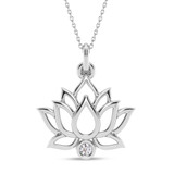 Photo of Padma 1/25 Carat T.W. Lab Grown Diamond Pendant 10K White Gold [CP2054W]