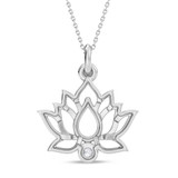 Photo of Padma 1/25 Carat T.W. Lab Grown Diamond Pendant 10K White Gold [CP2054W]