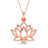 Photo of Padma 1/25 CT. T.W. Lab Grown Diamond Pendant 10K Rose Gold [CP2054R]
