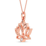 Photo of Padma 1/25 CT. T.W. Lab Grown Diamond Pendant 10K Rose Gold [CP2054R]