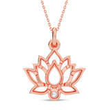 Photo of Padma 1/25 CT. T.W. Lab Grown Diamond Pendant 10K Rose Gold [CP2054R]