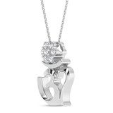 Photo of Omja 1/15 Carat T.W. Lab Grown Diamond Pendant 14K White Gold [CP2059W]