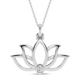 Photo of Kamal 1/25 Carat T.W. Lab Grown Diamond Pendant 14K White Gold [CP2057W]