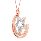 Photo of Hoku 1/7 CT. T.W. Lab Grown Diamond Pendant 14K Rose Gold [CP2049R]