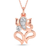 Photo of Bhupati 1/15 CT. T.W. Lab Grown Diamond Pendant 14K Rose Gold [CP2050R]