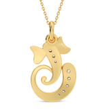 Photo of Durva 1/10 Carat T.W. Lab Grown Diamond Pendant 14K Yellow Gold [CP2052Y]