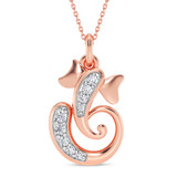 Photo of Durva 1/10 Carat T.W. Lab Grown Diamond Pendant 14K Rose Gold [CP2052R]