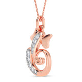Photo of Durva 1/10 Carat T.W. Lab Grown Diamond Pendant 14K Rose Gold [CP2052R]