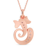 Photo of Durva 1/10 Carat T.W. Lab Grown Diamond Pendant 14K Rose Gold [CP2052R]