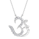 Photo of Omkara 1/10 CT. T.W. Lab Grown Diamond Pendant 14K White Gold [CP2056W]