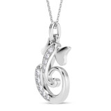 Photo of Durva 1/10 CT. T.W. Lab Grown Diamond Pendant 14K White Gold [CP2052W]
