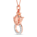 Photo of Kapila 1/15 CT. T.W. Lab Grown Diamond Pendant 10K Rose Gold [CP2053R]