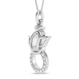 Photo of Kapila 1/15 Carat T.W. Lab Grown Diamond Pendant 10K White Gold [CP2053W]