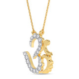 Photo of Omkara 1/10 Carat T.W. Lab Grown Diamond Pendant 10K Yellow Gold [CP2056Y]