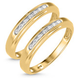 Photo of Effete 1/6 ct tw. Diamond Same Sex Ladies Band Set 14K Yellow Gold [WL521Y]