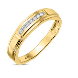 Photo of Boundless 1/10 ct tw. Diamond Same Sex Ladies Band Set 14K Yellow Gold [BT518YL]