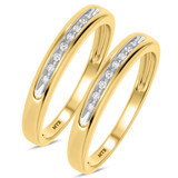 Photo of Gaia 1/10 ct tw. Diamond Same Sex Ladies Band Set 14K Yellow Gold [WL506Y]