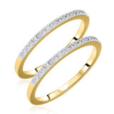 Photo of Calla 1/6 ct tw. Diamond Same Sex Ladies Band Set 14K Yellow Gold [WL551Y]
