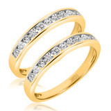 Photo of Arabella 3/4 ct tw. Diamond Same Sex Ladies Band Set 14K Yellow Gold [WL532Y]