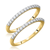 Photo of Piper 1/3 ct tw. Diamond Same Sex Ladies Band Set 14K Yellow Gold [WL568Y]
