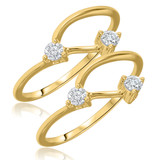 Photo of Lanie 3/8 ct tw. Diamond Same Sex Ladies Band Set 10K Yellow Gold [WL565Y]