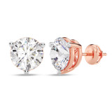 Photo of Ushi 2 1/2 CT. T.W. Lab Grown Diamond Solitaire Earring 14K Rose Gold [SE2062R-C000]