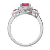 Photo of Kalina 1 1/2 Carat T.W. Ruby and diamond Engagement Ring 10K White Gold [BT2066WE-C000]