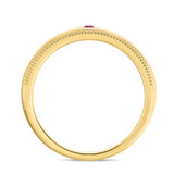 Photo of Kalina 1/7 Carat T.W. Ruby and Diamond Mens Wedding Band  14K Yellow Gold [BT2066YM]