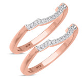 Photo of Kalina 1/7 ct tw. Diamond Same Sex Ladies Band Set 10K Rose Gold [WL2066R]