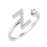 Photo of Lisa "Z" 1/8 ct tw. Lab Grown Diamond Ring 14K White Gold [FR1963W]