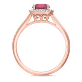 Photo of Delphine 1 1/4 CT. T.W. Ruby and diamond Engagement Ring 10K Rose Gold [BT2080RE-C000]