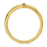 Photo of Chrisoula 1/8 Carat T.W. Ruby and Diamond Mens Wedding Band 14K Yellow Gold [BT2082YM]